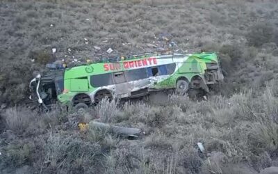 AREQUIPA| BUS CAYÓ A BARRANCO. CHOFER RESULTÓ GRAVEMENTE HERIDO