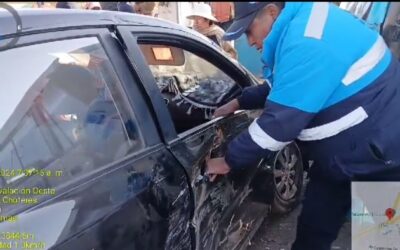 JULIACA: ACUDEN A MUJER RESULTÓ HERIDA TRAS ACCIDENTE DE TRÁNSITO, PERSONAL DE SERENAZGO LA EVACUÓ AL HOSPITAL