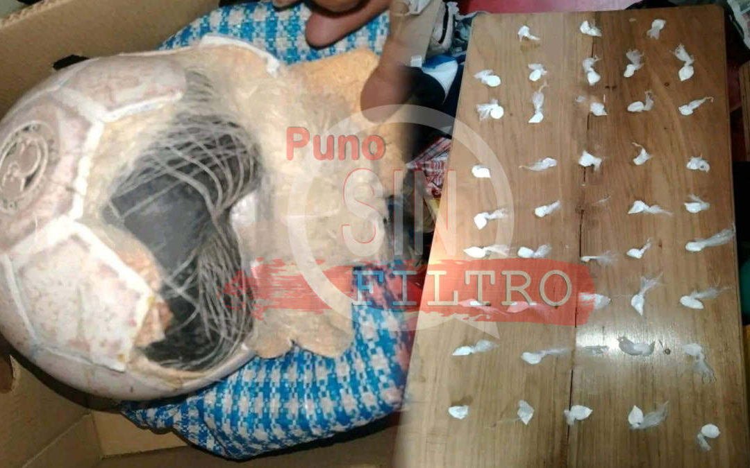 Hallan ketes de droga caleteada en un balón de fútbol