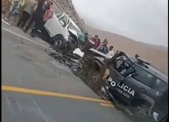 Choque entre Patrullero y Auto Deja Tres fallecidos