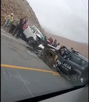 Choque entre Patrullero y Auto Deja Tres fallecidos