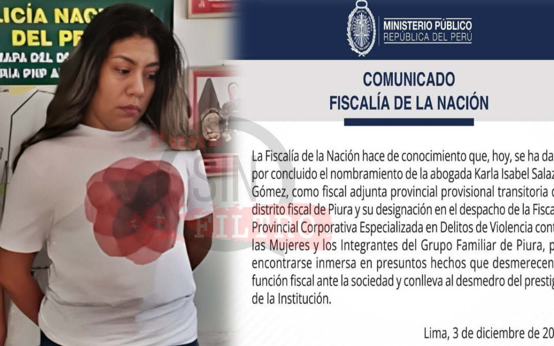 Separan del cargo a fiscal de Piura que fue detenida por robo de morral con dinero y celulares en el aeropuerto Jorge Chávez