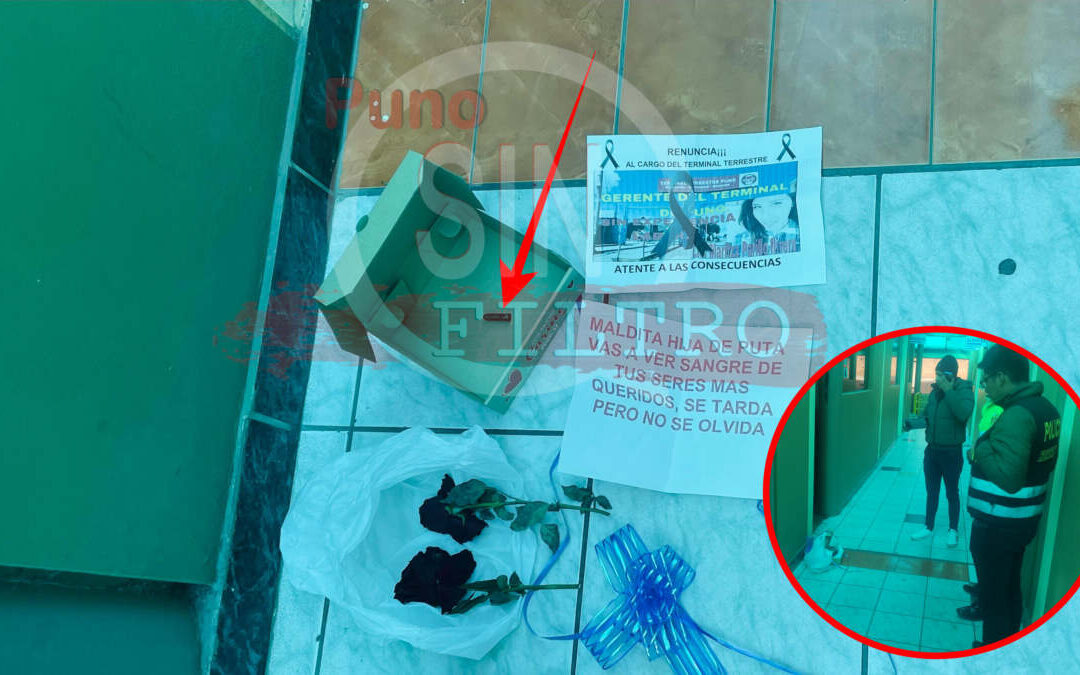 Hallan caja de regalo con amenazas y bala en Terminal Terrestre de Puno