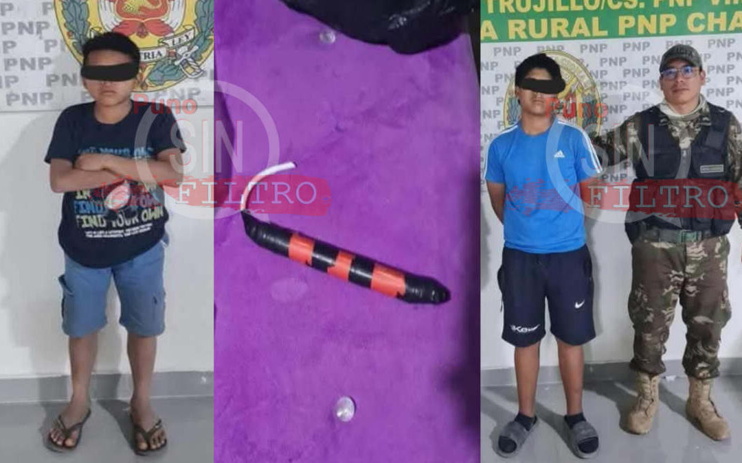 Detienena dos menores de edad por intento de extorsión a una familia en Trujillo