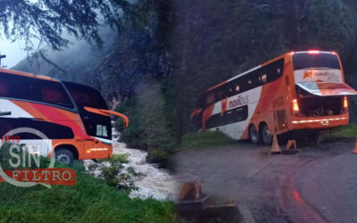 Pasajeros Escaparon de la muerte!!! Bus que se dirigía a Tarma, por poco cae al rio