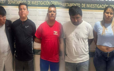 Policía desmantela banda dedicada a la extorsión y tenencia ilegal de armas