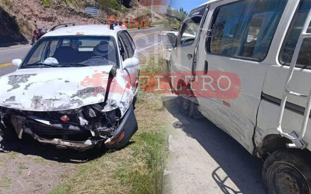 Video| CHOQUE ENTRE DOS VEHÍCULOS DEJÓ VARIOS HERIDOS Y DAÑOS MATERIALES EN LA CARRETERA OLLARAYA – YUNGUYO