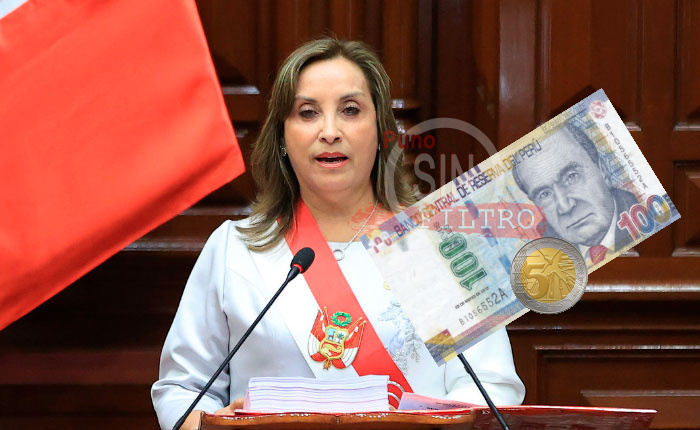 DINA BOLUARTE ANUNCIÓ INCRMENTO DE LA RMV EN APENAS 10%