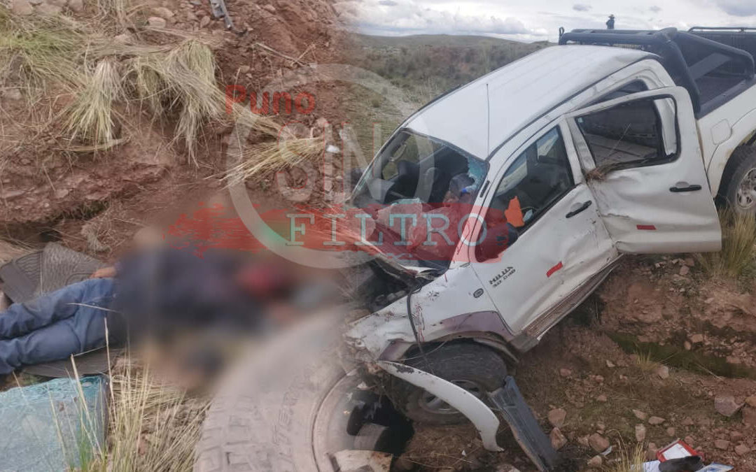 DOS FALLECIDOS Y UN HERIDO GRAVE, TRAS DESPISTE DE CAMIONETA EN AYAVIRI