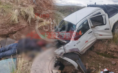 DOS FALLECIDOS Y UN HERIDO GRAVE, TRAS DESPISTE DE CAMIONETA EN AYAVIRI