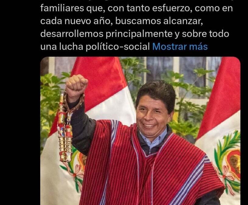 Pedro Castillo, desde Barbadillo, denuncia secuestro y fraude electoral; Llama a la Lucha Unitaria