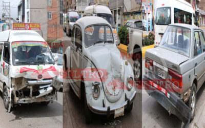 TRIPLE CHOQUE FUE OCASIONADO POR COMBI DE SERVICIO PUBLICO