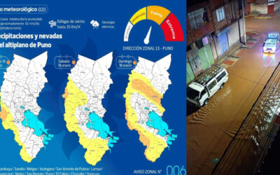 SENAMHI ALERTA FUERTES PRECIPITACIONES PLUVIALES EN EL ALTIPLANO PUNEÑO