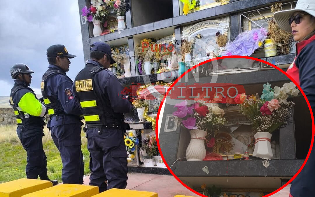 PERSONAS INESCRUPULOSAS DESTROZAN LÁPIDAS DE NICHOS EN EL CEMENTERIO CENTRAL DE LAMPA