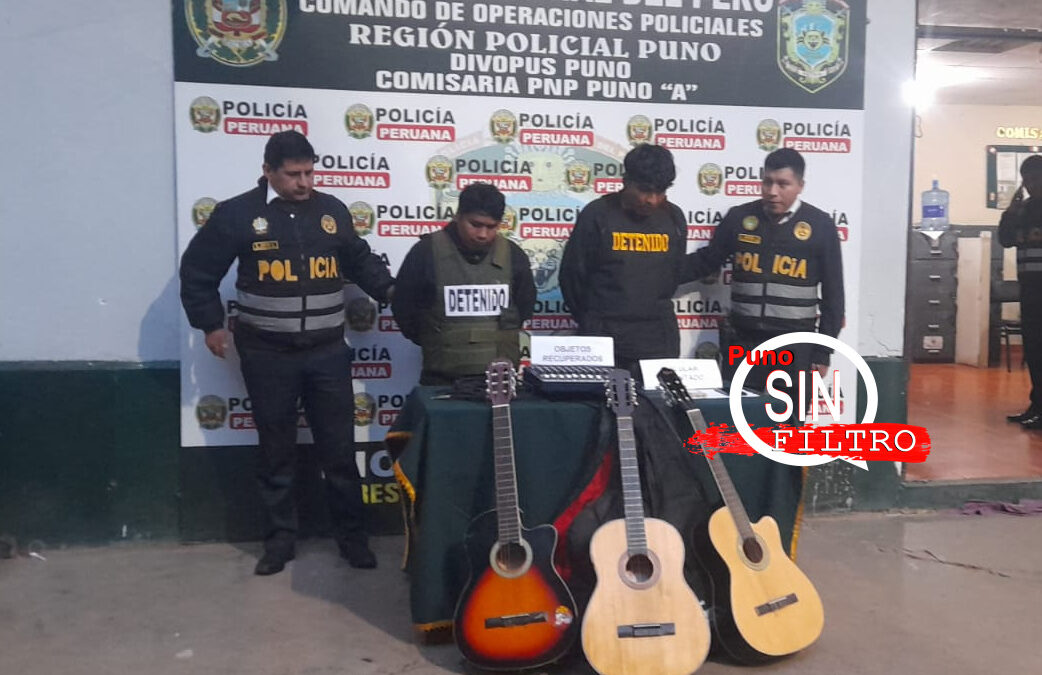 PNP CAPTURÓ A «LOS PECADORES» Y LOGRA RECUPERAR INSTRUMENTOS MUSICALES ROBADOS DE LA IGLESIA LA MERCED