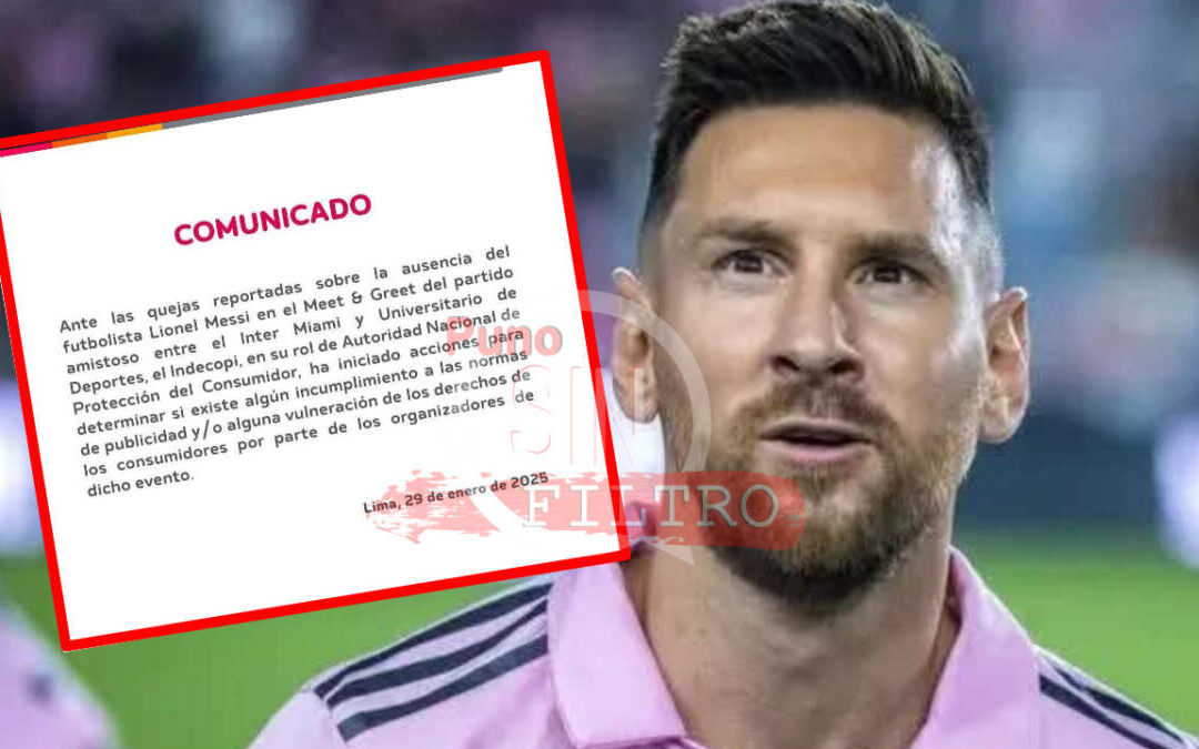 INDECOPI INICIÓ ACCIONES LEGALES CONTRA ORGANIZADORES POR AUSENCIA DE MESSI EN EL MEET & GREET