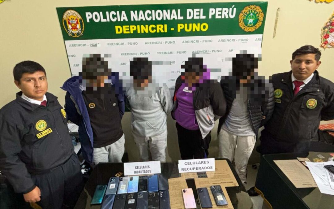POLICÍA DESARTICULÓ BANDA «LOS ACOPIADORES DE BOLIVAR». TAMBIEN, INCAUTARON VARIOS CELULARES