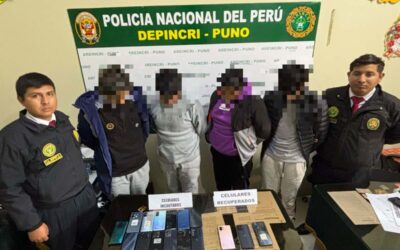 POLICÍA DESARTICULÓ BANDA «LOS ACOPIADORES DE BOLIVAR». TAMBIEN, INCAUTARON VARIOS CELULARES