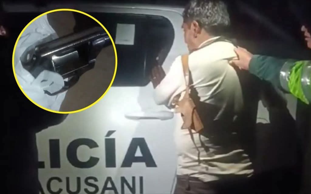 PNP DETUVO A EX REGIDOR DE CARABAYA POR PORTAR ARMA DE FUEGO Y REALIZAR DISPAROS AL AIRE