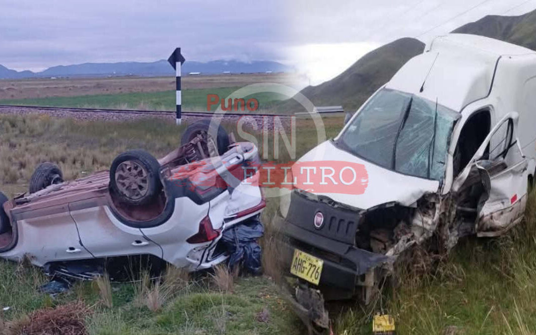 AL MENOS 3 PERSONAS HERIDAS, TRAS LA COLISION FRONTAL ENTRE DOS VEHÍCULOS EN LA VIA PUNO – CUSCO
