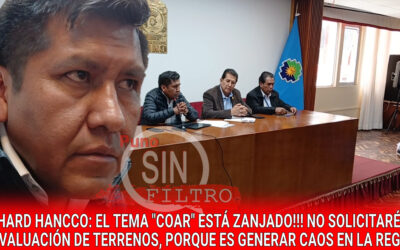 Video| GOBERNADOR REGIONAL DE PUNO WOBRE EL «COAR»: ES UN TEMA ZANJADO! NO VOY A SOLICITAR LA REEVALUACIÓN PORQUE SERÍA GENERAR CAOS EN LA REGIÓN