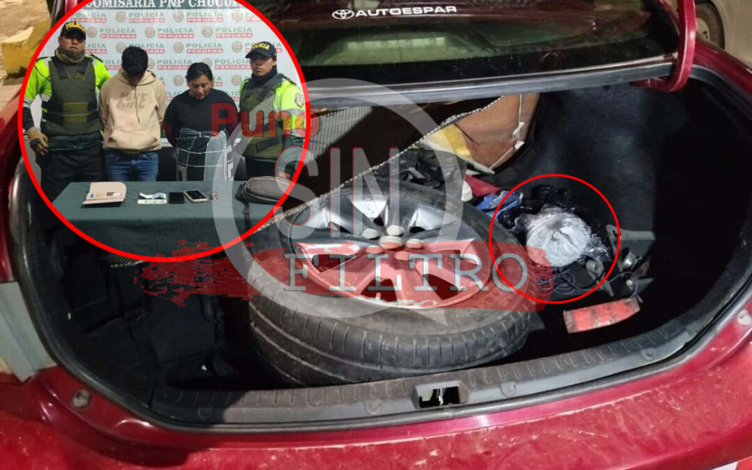POLICÍA CAPTURÓ A PAREJA, TRANSPORTANDO DROGA EN SU VEHÍCULO