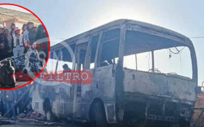 CINCO ESTUDIANTES MURIERON DURANTE INDENDIO DE BUS ESCOLAR EN POTOSÍ