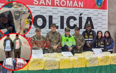 POLICÍA CAPTURÓ A DOS SUJETOS CON 33 PAQUETES DE DROGA EN PLENO CENTRO DE JULIACA
