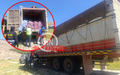INTERVIENEN TRAILER CARGADO CON 500 BOLSAS CEMENTO DE CONTRABANDO EN HUANCANÉ