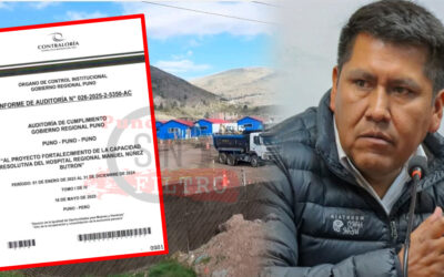 CONTRALORÍA ADVIRTIÓ RESPONSABILIDAD PENAL EN EL GOBERNADOR REGIONAL DE PUNO, POR FALTA DE TRANSPARENCIA EN LA ELECCIÓN DEL TERRENO PARA EL HOSPITAL «MNB»