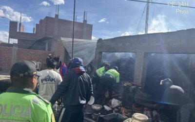 MAL MANEJO DE CALDERAS, PROVOCÓ UN INCENDIO EN LOCAL DE LA EMPRESA BELLA ANDINA CORPORACIÓN DE TARACO. POLICIAS Y VECINOS LOGRARON SOFOCAR EL FUEGO