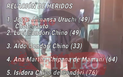 VIDEO| AL MENOS 6 PERSONAS RESULTARON HERIDOS TRAS EL CHOQUE DE DOS VEHÍCULOS EN LA VIA DESAGUADERO – JULI