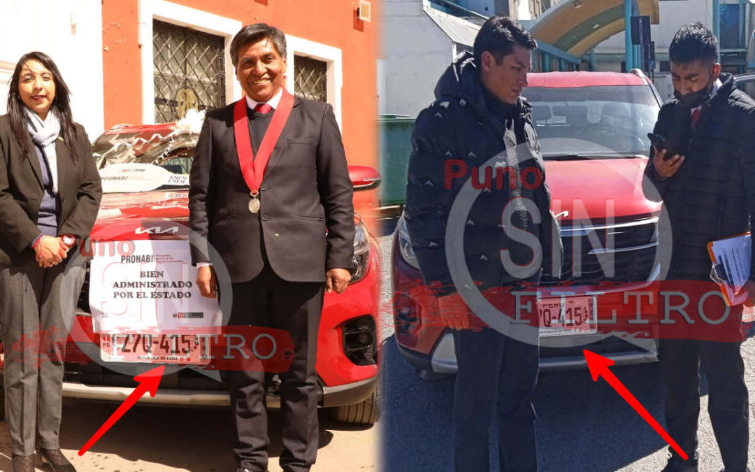 ESCÁNDALO!!! PRONABI ENTREGÓ VEHÍCULO CON «RQ» A LA CSJ-PUNO.  POLICÍA INTERVINO MODERNA CAMIONETA Y TERMINÓ RETENIDA AL IGUAL QUE EL CHOFER