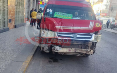 ACCIDENTE DE TRÁNSITO ENTRE UNA COMBI Y UN BUS DE TURISMO EN BELLAVISTA
