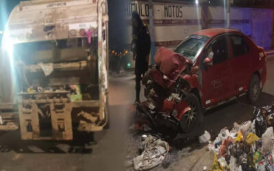 TRABAJADOR DE LIMPIEZA PÚBLICA FALLECE TRAS VIOLENTO CHOQUE EN AV. EL EJÉRCITO. CHOFER EBRIO SE EMPOTRÓ CONTRA CAMIÓN COMPACTADOR