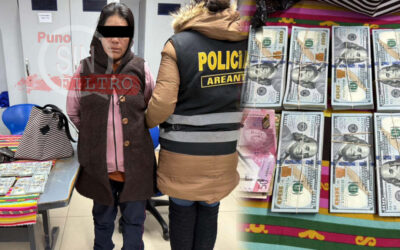 MUJER FUE DETENIDA EN PUNO CON MÁS DE 62 MIL DÓLARES OCULTOS EN SU CUERPO