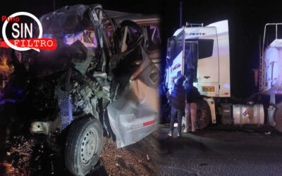 CONDUCTOR DE MINIVAN PIERDE LA VIDA EN CHOQUE FRONTAL CON CAMIÓN CISTERNA EN LA SALIDA A AREQUIPA