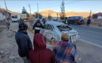 UNA PERSONA FALLECIDA Y OTRA HERIDA EN VIOLENTO ACCIDENTE EN LA SALIDA A DESAGUADERO