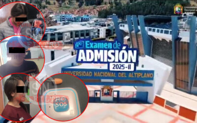 DETIENEN A POSTULANTES POR FRAUDE DURANTE EXAMEN DE ADMISIÓN EN LA «UNA» PUNO. SEGURIDAD LOS SORPRENDIÓ CON EQUIPOS ELECTRÓNICOS