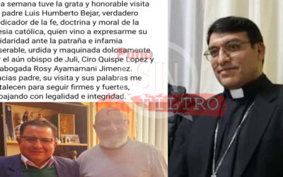GERENTE GORE PUNO, OSCAR MACEDO, CALIFICÓ COMO «PATRÁÑA MISERABLE» LA DENUNCIA REALIZADA POR EL OBISPO DE JULI, CIRO QUISPE