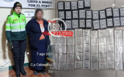 INTERVIENEN A MUJER CON MATERIAL EXPLOSIVO EN CONTROL ADUANERO