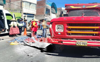 CHOFER DE MINIVAN MURIÓ ARROLLADO POR VOLQUETE EN ILAVE