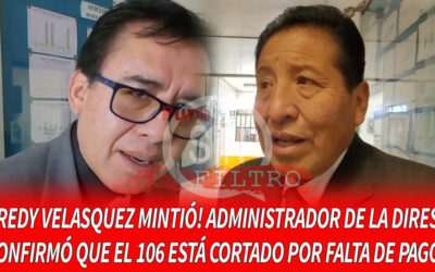 DIRECTOR REGIONAL DE PUNO… MENTIROSO!!! ADMINISTRADOR DE LA DIRESA ADMITIÓ QUE CORTE DE LÍNEA DE EMERGENCIA 106 SAMU SE DEBE A FALTA DE PAGO