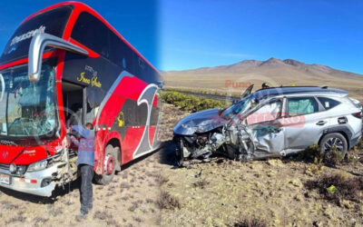 CHOQUE ENTRE BUS INTERPROVINCIAL Y CAMIONETA DEJA VARIOS HERIDOS EN LA CARRETERA AREQUIPA – CUSCO
