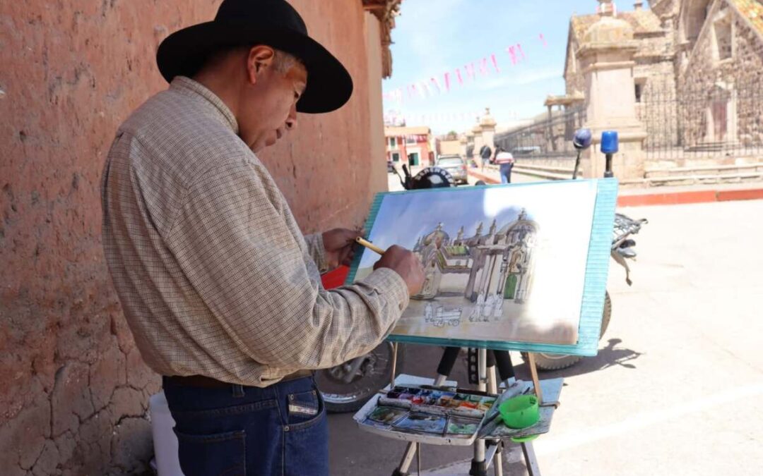 ARTISTAS PLÁSTICOS ACUARELISTAS  DE LA REGION PUNO Y A NIVEL NACIONAL PINTARON LA RIQUEZA ARQUITECTÓNICA, COLONIAL DE LAMPA