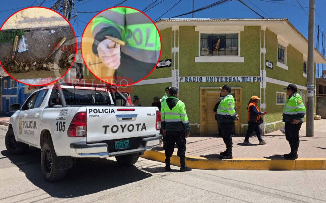 AYAVIRI: DEJAN BALAS EN LA PUERTA DE RADIO UNIVERSAL. PERIODISTA PRESUME QUE FUE POR DENUNCIAN INOPERANCIA DE LA PNP Y FISCALÍA FRENTE A ROBOS Y ASALTOS EN AYAVIRI