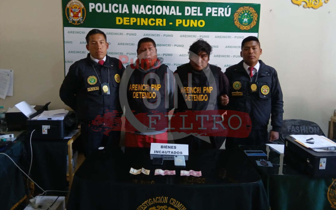 POLICÍA CAPTURÓ A DOS INTEGRANTES DE LA BANDA “LOS MALDITOS DE TOTORANI”, TRAS HERIR DE BALA A MUJER, DURANTE ASALTO EN TOTORANI
