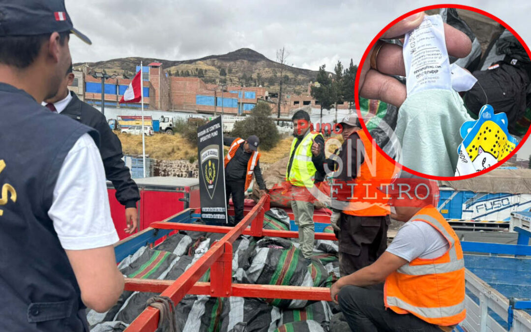 INTERVIENEN TRAILER CON 12 TONELADAS DE ROPA DE CACHINA. LA MERCADERÍA ILEGAL ESTARÍA VALORIZADA EN S/740 MIL