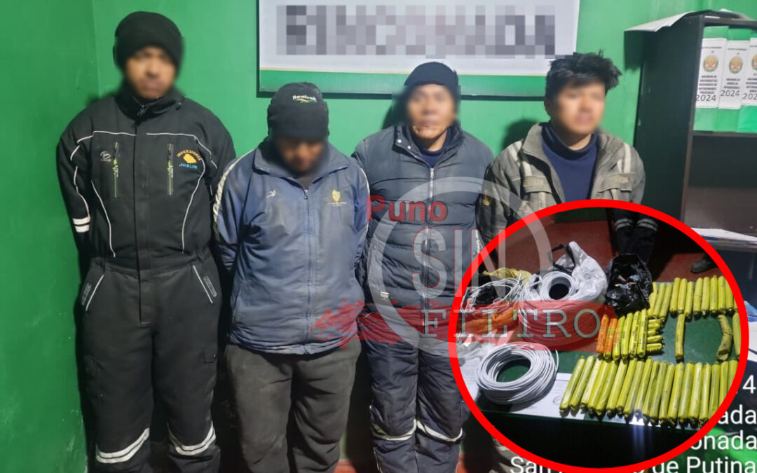INTERVIENEN A CUATRO PERSONAS POR PRESUNTO TRÁFICO ILEGAL DE EXPLOSIVOS EN LA RINCONADA