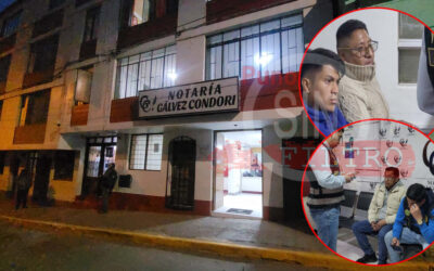 INTERVIENEN A SUJETOS CUANDO PRETENDÍAN APROPIARSE DE UN TERRENO CON ESCRITURA FALSIFICADA. TRABAJADORES DE LA NOTARÍA «GALVEZ CONDORI» ADVIRTIERON A LA PNP Y FISCALÍA